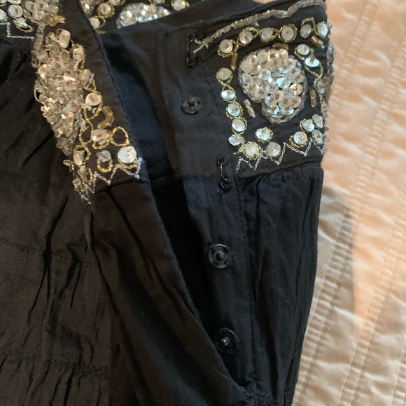 COPY - BCBG sequined black pleated skirt w/tags size S - Picture 6 of 6